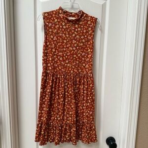 Rust Floral Patterned Top